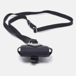 Prada Black Nylon Airpods Pro Case with Adjustable Strap