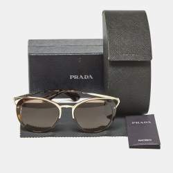 Prada Brown/Gold Tortoise SPR66T Cat Eye Sunglasses