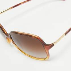 Prada Brown Gradient SPR 18M Oversized Sunglasses
