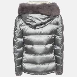 Prada Green Down Quilted Zip Up Jacket M