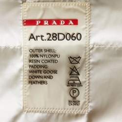 Prada Green Down Quilted Zip Up Jacket M