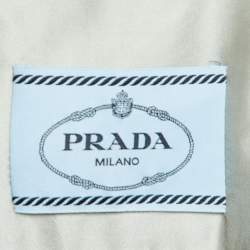 Pre Owned Prada Black Padded Silk Blend Mink Fur Trimmed Jacket M