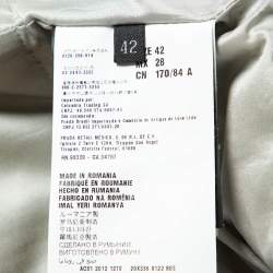 Pre Owned Prada Black Padded Silk Blend Mink Fur Trimmed Jacket M