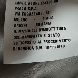 Pre Owned Prada Black Padded Silk Blend Mink Fur Trimmed Jacket M