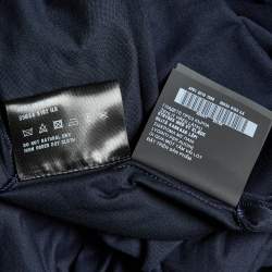 Pre Owned Prada Navy Blue Cotton Knit Sleeveless Long Dress XL