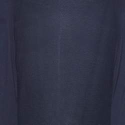 Pre Owned Prada Navy Blue Cotton Knit Sleeveless Long Dress XL