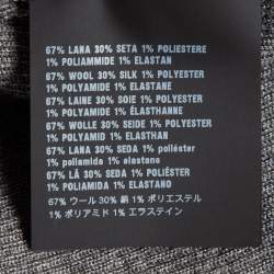 Pre Owned Prada Grey Rib Knit Zipper Sleeveless Top M