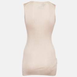 Prada Sand Brown Silk Knit Tank Top M