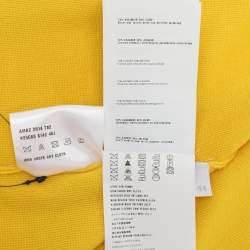 Prada Yellow Cashmere & Silk Knit Button Front Cardigan M