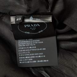 Prada Dark Grey Wool Sleeveless Mini Shift Dress S