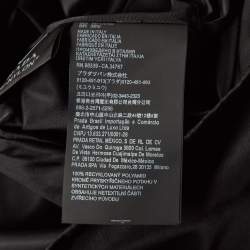 Prada Black Nylon Triangular Pouch Detail Mini Dress S