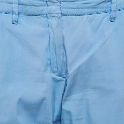 Prada Blue Cotton Blend Trousers M