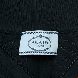 Pre Owned Prada Black Tech Stretch Nylon Sleeveless Crop Top S
