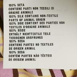 مملوكة مسبقًا Prada Yellow/Lavender Abstarct Print Silk Long Sleeve Shirt M