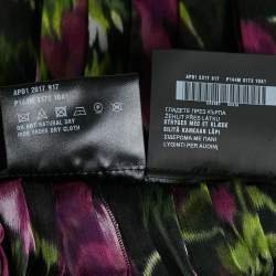 Prada Multicolor Floral Print Silk Pleated Midi Skirt L