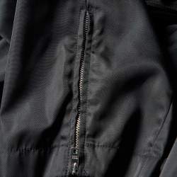 Pre Owned Prada Black Nylon Leather Badge Detail Trousers S