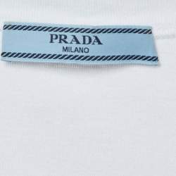 Prada White Cotton Knit Tank Top M