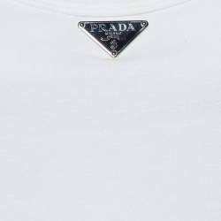 Prada White Cotton Knit Tank Top M