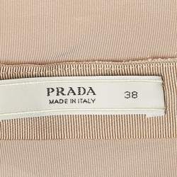 Pre Owned Prada Pink Silk Blend Pleated Short Dress S