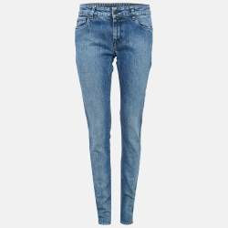 Prada Blue Washed Denim Contour Fit Jeans M Waist 27"