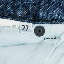 Prada Blue Washed Denim Contour Fit Jeans M Waist 27"