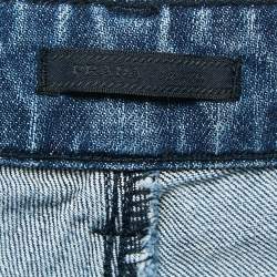 Prada Blue Washed Denim Contour Fit Jeans M Waist 27"