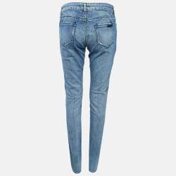Prada Blue Washed Denim Contour Fit Jeans M Waist 27"