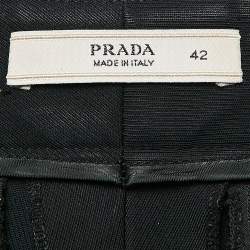 Prada Black Gabardine Trousers M