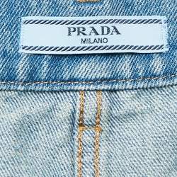 Prada Blue Denim High-Rise Loose Fit Jeans M Waist 28"