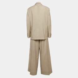 Prada Beige Wool Pants Suit L