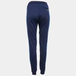 Prada Navy Blue Side Stripe Stretch Knit Jogger S