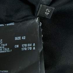 مملوكة مسبقًا Prada Yellow/Black Abstract Jacquard Pleated Short Dress M