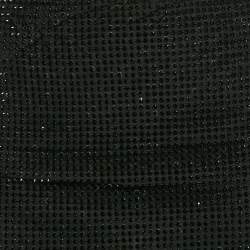 Prada Black Rhinestone Mesh Mini Skirt S