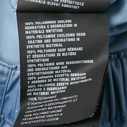 Pre Owned Prada Blue Logo Applique Gabardine Nylon Shorts M