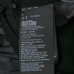 Prada Black Nylon and Knit Midi Dress L