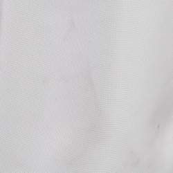 Prada White Jersey Button Front Silk Trimmed Blouse L