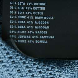  Prada Blue Silk and Cotton Crew Neck Sweater S