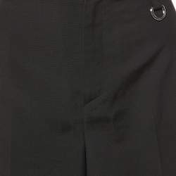 Pre Owned Prada Black Wool Pocket Detail Cargo Shorts M