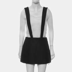 Prada Black Triangle-Logo Mini Skirt Jumpsuit IT Women 36