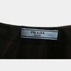 Pre Owned Prada Black Polyamide Re-Nylon Logo-Plaque Mini Dress IT Women 36