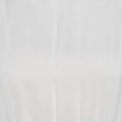 Prada White Silk Pleated Maxi Dress M