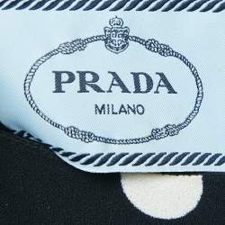 Pre Owned Prada Black Polka Dot Print Crepe Short Dress M