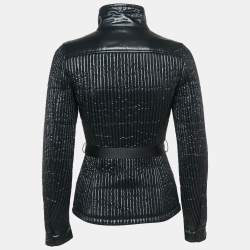 Prada Black Nylon Buckle Belted Zip-Up Jacket S