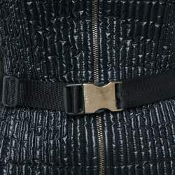 Prada Black Nylon Buckle Belted Zip-Up Jacket S