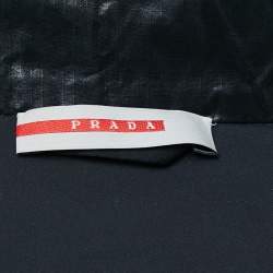 Prada Black Nylon Buckle Belted Zip-Up Jacket S