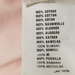Pre Owned Prada Pink Cotton Jersey Bow Detail A-Line Mini Dress XS