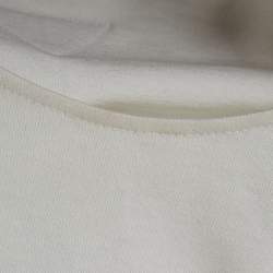 Pre Owned Prada White Cotton Knit Zip Detail Sleeveless Top XS