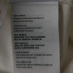 Pre Owned Prada White Cotton Knit Zip Detail Sleeveless Top XS