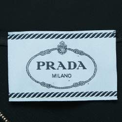 Pre Owned Prada Black Crepe Sleeveless High-Neck Mini Dress S