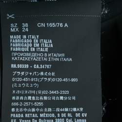 Pre Owned Prada Black Crepe Sleeveless High-Neck Mini Dress S